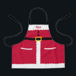 Personalized Santa Kid Christmas Apron<br><div class="desc">This lovely design can be customized to your favorite color combinations. Matching adult and junior designs available. Makes a great gift! Find stylish stationery and gifts at our shop: www.berryberrysweet.com.</div>