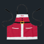 Personalized Santa Kid Christmas Apron<br><div class="desc">This lovely design can be customized to your favorite color combinations. Matching adult and junior designs available. Makes a great gift! Find stylish stationery and gifts at our shop: www.berryberrysweet.com.</div>