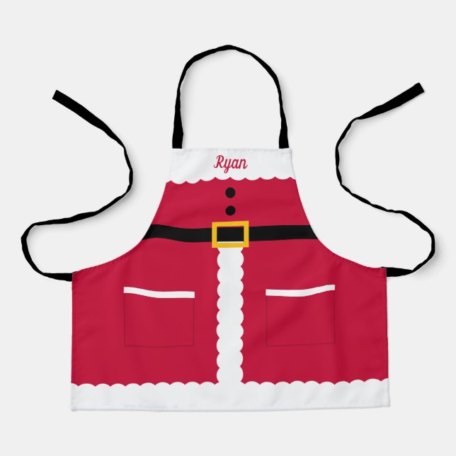 Personalized Santa Kid Christmas Apron (Front)