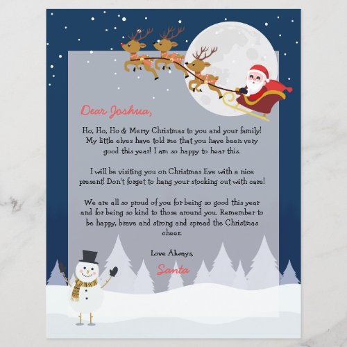 Personalized Santa Letter From North Pole