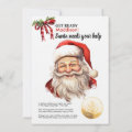 Personalized Santa Needs Your Help Red Magic Wish Holiday Card | Zazzle