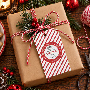 Personalized Santa North Pole Express Christmas Gift Tags
