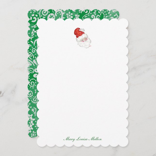 Personalized Santa Notes Invitation (Front/Back)