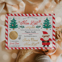 Personalized Santa Official Nice List Certificate