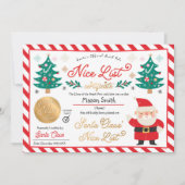 Personalized Santa Official Nice List Certificate Invitation (Front)