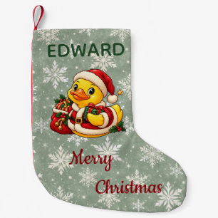Personalized Santa Rubber Duck Christmas Gifts Small Christmas Stocking