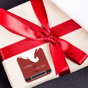 Personalized Santa Square Sticker