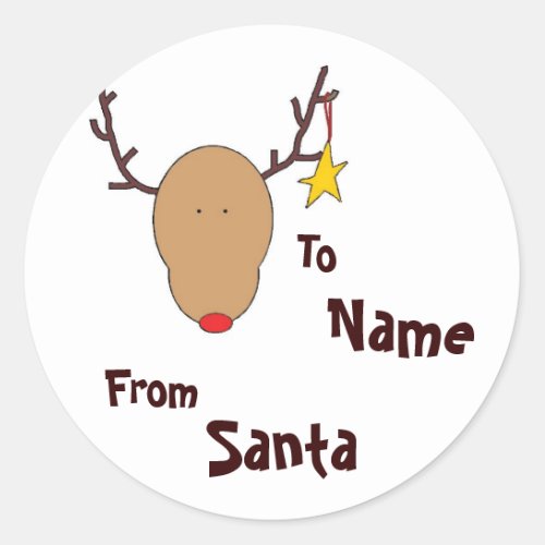 Personalized Santa Sticker