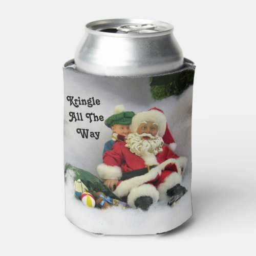 Personalized Santa Takes A Tumble _ Can Cooler