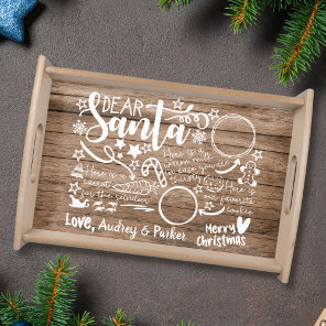 Personalized Santa Tray For Christmas Eve Treats