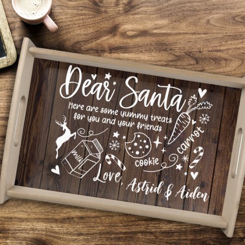 Personalized Santa Tray for Christmas Eve Treats