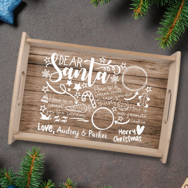 Personalized Santa Tray For Christmas Eve Treats (Creator Uploaded)
