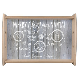 Personalized Santa Tray for Christmas Eve Treats