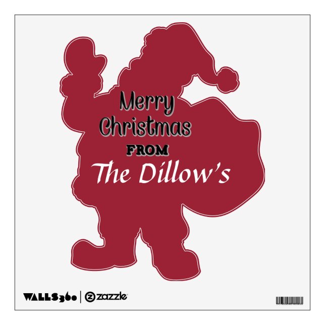 Personalized Santa Wall Decal Template (Front)