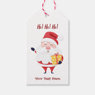 Personalized Santa with Gift Holiday Gift Tag