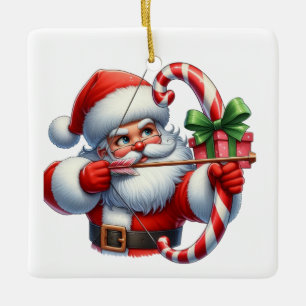 Personalized Santa's Favorite Archer Ceramic Ornament