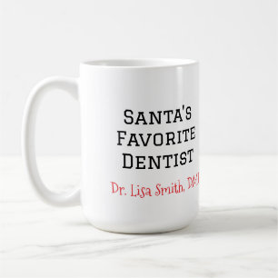 Personalized Santa's Favorite Dentist Mug