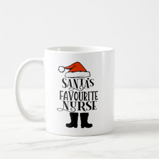 Personalized Santa's Favourite Nurse Mug