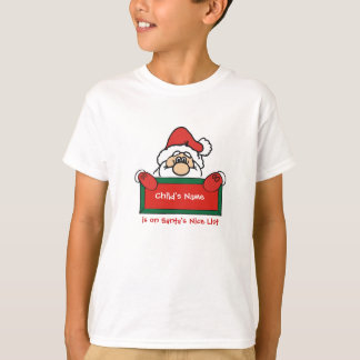 Personalized Santa's Nice List Shirt for Kids