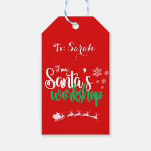 Personalized Santa's Workshop Gift Tag