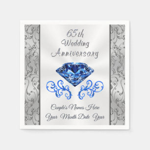 Personalized Sapphire Wedding Anniversary Napkins