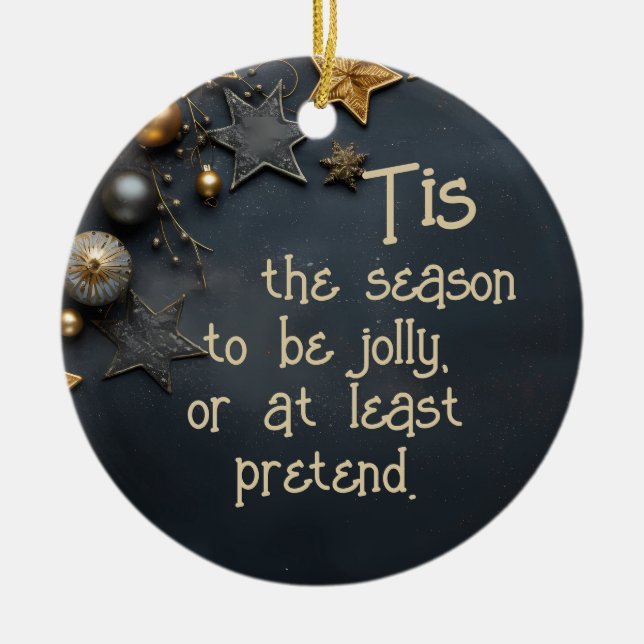 Personalized Sarcastic Christmas Ornament  (Front)