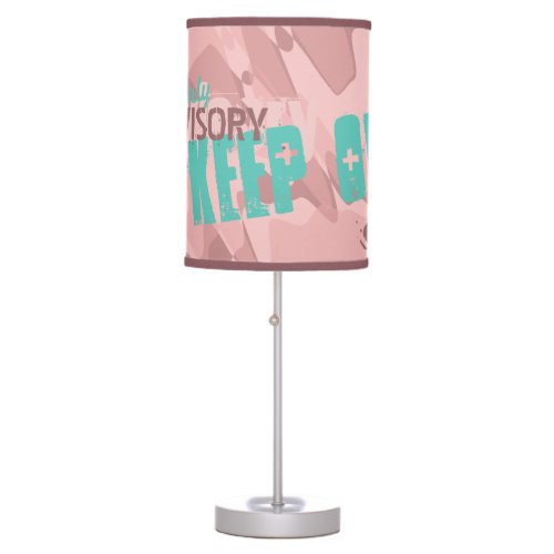 Personalized Sarcastic Humor Camouflage Pink Table Lamp