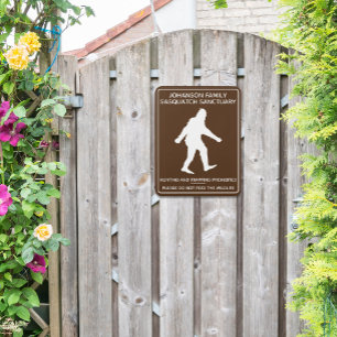 Personalized Sasquatch Sanctuary Door Sign