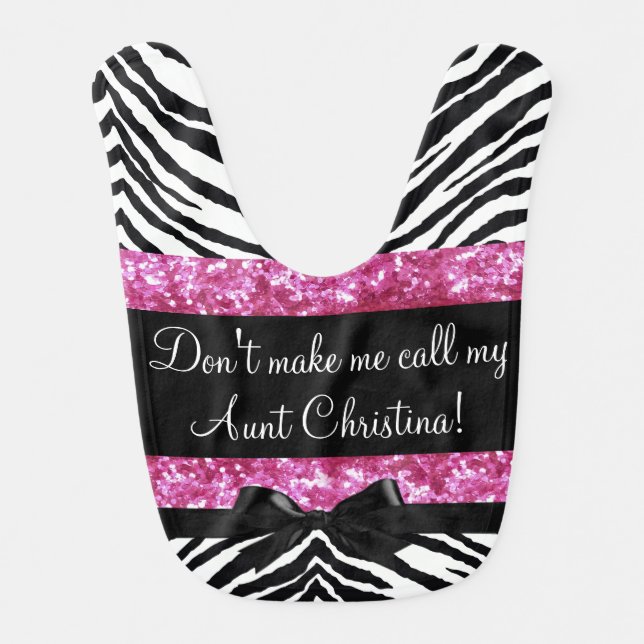 Personalized Sassy Baby from Aunt Personalized Bib (Front)