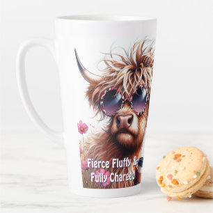 Personalized Sassy Highland Cow Latte Mug