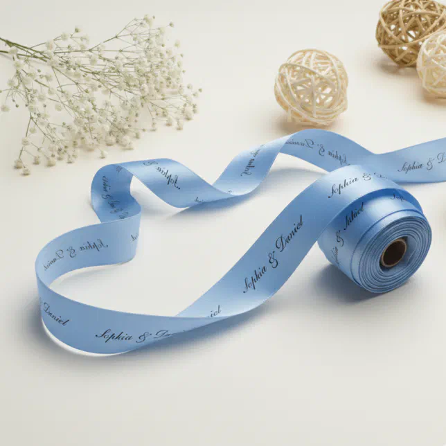 Personalized Satin Ribbon with Custom Text | Zazzle