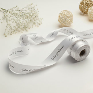 Personalized Satin Ribbon with Custom Text