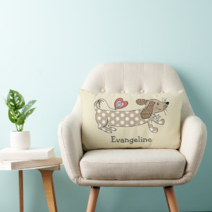 Personalized Sausage Dog Dachshund Throw Cushion