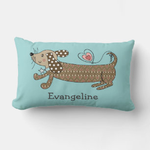 Personalized Sausage Dog Dachshund Throw Cushion