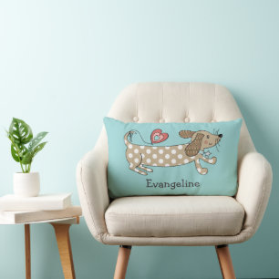 Personalized Sausage Dog Dachshund Throw Cushion