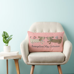 Personalized Sausage Dog Dachshund Throw Cushion