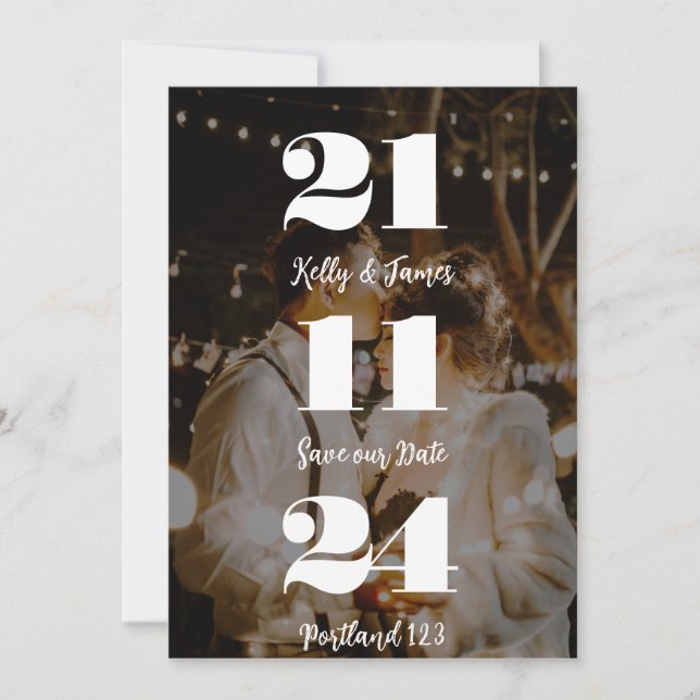 Personalized Save the Date Invitation with Couple (Front)