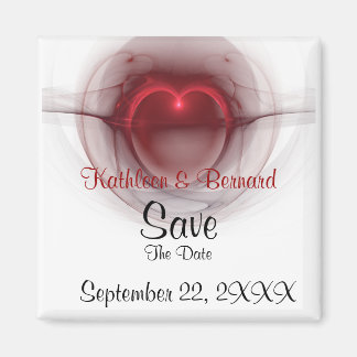 Personalized "Save the Date" Lighted Heart Magnet