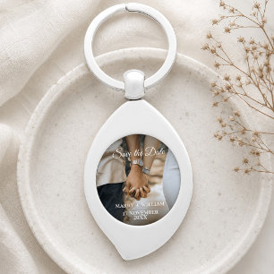 Personalized Save the Date Photo Wedding Favor Keychain