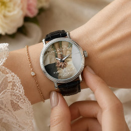 Personalized Save the Date Photo Wedding Favor Watch