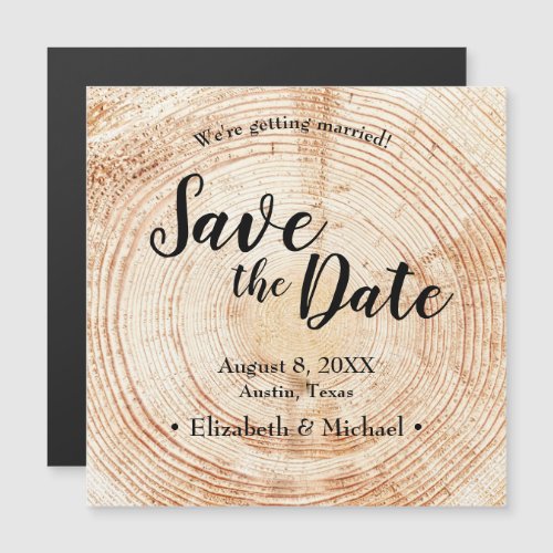 Personalized Save the date Printed faux Wood
