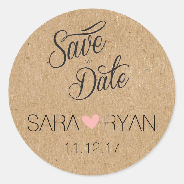 Personalized Save the Date Stickers-Wedding Favors Classic Round ...