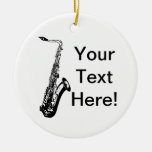 Personalized Saxophone Ceramic Ornament at Zazzle