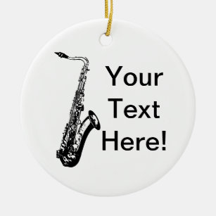 Personalized Saxophone Ceramic Ornament