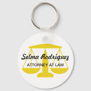Personalized Scales of Justice Keychain