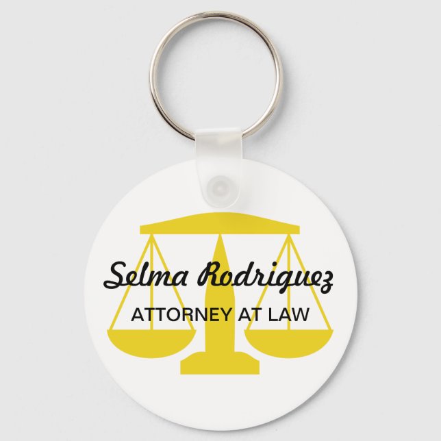 Personalized Scales of Justice Keychain (Front)