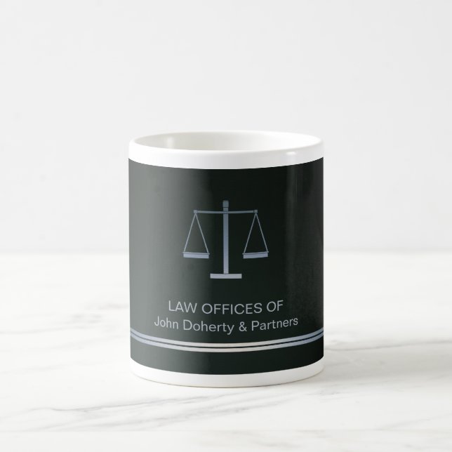 Personalized Scales of Justice | Law Office Coffee Mug (Center)