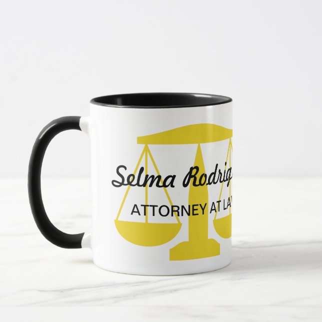 Personalized Scales of Justice Mug (Left)