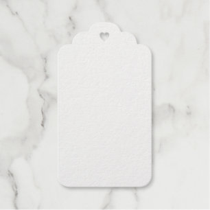 Personalized Scalloped White Foil Gift Tags
