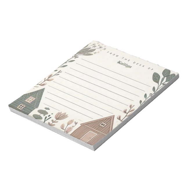 Personalized Scandinavian Hygge House Notepad (Rotated)